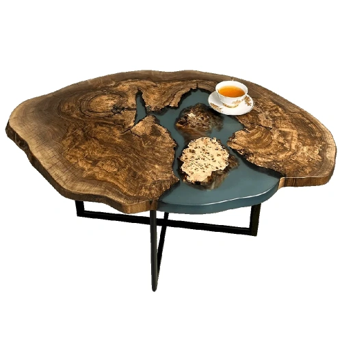  журнальный стол «black island». слэб чёрный американский орех. коллекция   Каталог мебели из России - AdtPro Id-0