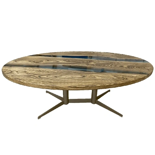  большой журнальный овальный стол «forest river»  Каталог мебели из России - AdtPro Id-2