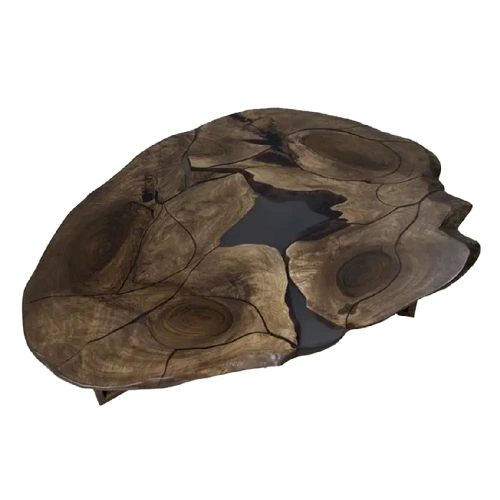  журнальный стол "beautiful" из американского ореха в сочетании с эпоксидной смолой темного оттенка  Каталог мебели из России - AdtPro Id-0