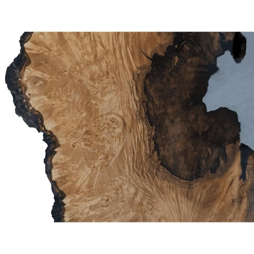  журнальный овальный стол «exotic maple» из спила клёна и темной смолы  Каталог мебели из России - AdtPro Id-2