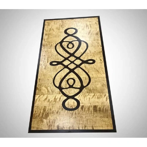  обеденный стол в стиле лофт с орнаментом из смолы из массива пламенной березы  Каталог мебели из России - AdtPro Id-2