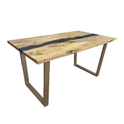  стол "река" с темно-синей смолой  Каталог мебели из России - AdtPro Id-1