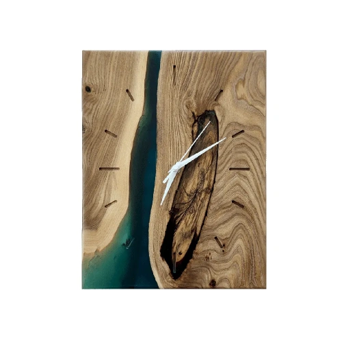  эксклюзивные часы из массива в сочетании с эпоксидной смолой  Каталог мебели из России - AdtPro Id-2