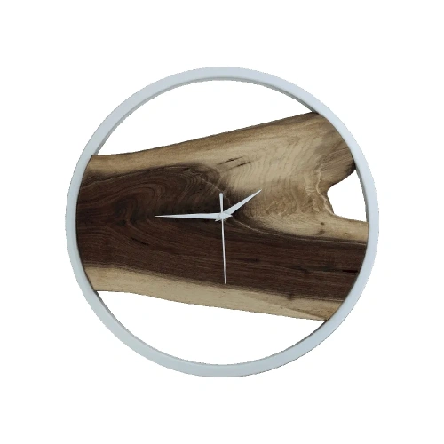  часы из массива в металлической рамке  Каталог мебели из России - AdtPro Id-1