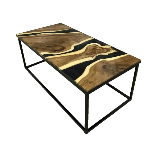  столик из новой серии из слэба карагача и смолы  Каталог мебели из России - AdtPro Id-0