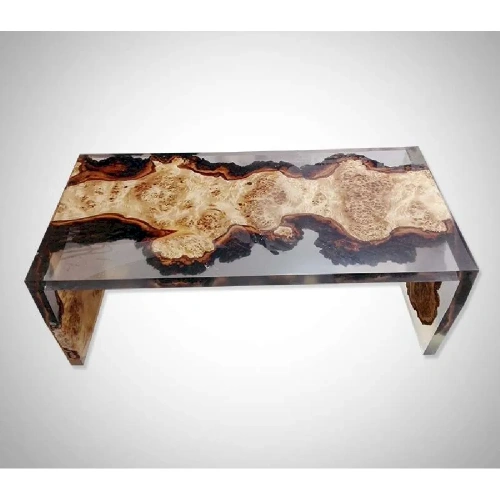  эксклюзивный стол из эксклюзивного слэба капового тополя  Каталог мебели из России - AdtPro Id-1