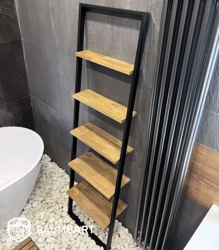 Этажерка-стеллаж для ванной комнаты металлический профиль