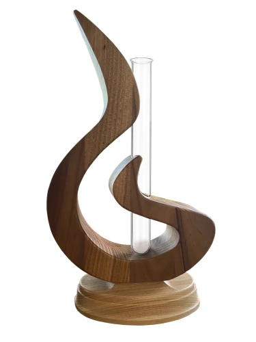 Вазочка под сухоцветы из массива карагача "Candle flame"