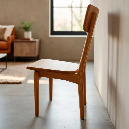 Классический стул Retro из массива дерева в современной кухне-столовой зоне