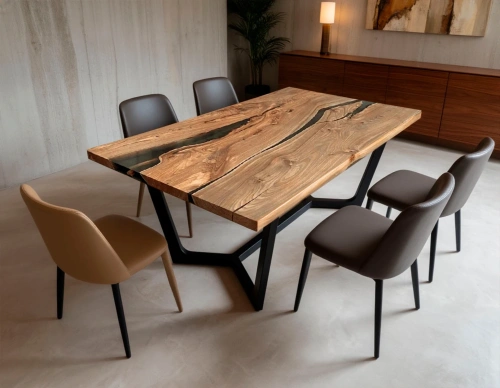 Дизайнерский стол Fog как акцент в минималистичной гостиной современного стиля