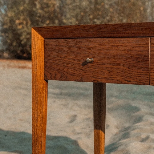 Консоль Aloe 90см из массива дуба с двумя выдвижными ящиками 