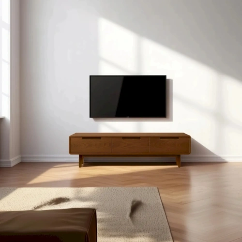 Ретро-тумба Cosmo с 3 ящиками в стиле Mid-century из массива дуба