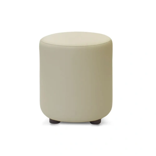 Строгий классический пуф Sinuosa 400х400х450мм на низких деревянных ножках. ID-1