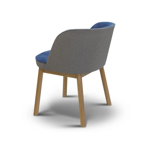 Современный дизайнерский стул Marea classic с мягкой обивкой с ножками из массива бука