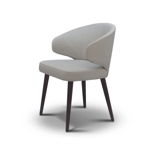 Полукресло Kenia серая тканевая обивка. Стиль Современный. Материал основания Бук. ID-0