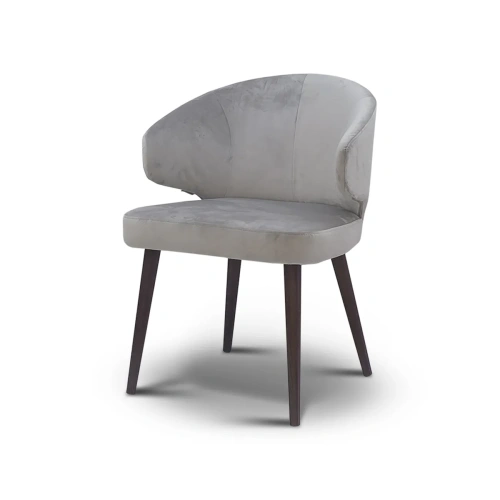 Дизайнерское кресло-стул на деревянных ножках. Стиль Современный. Материал  велюр. Основание Бук. 