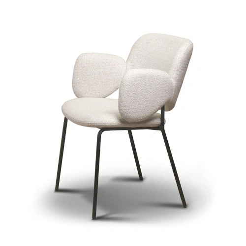 мебель в стиле минимализм. Полукресло белое Spagna обивка букле