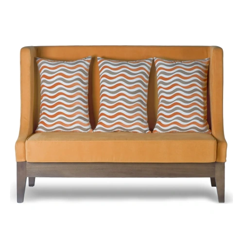 Диван Luigi с бледно-оранжевой спинкой в стиле ретро, art-nouveau, geostyle, oriental-style. ID-1