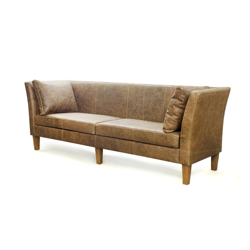 Кожанный диван Classic D-1 в стиле  Гранж, Лофт, Джаз, Винтаж, Рустик или Ретро. ID-1