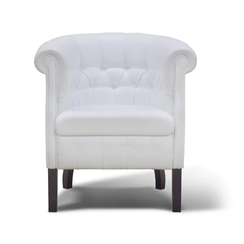 Белое кресло Hugo. Стиль Классический. Материал основания Бук. ID-2