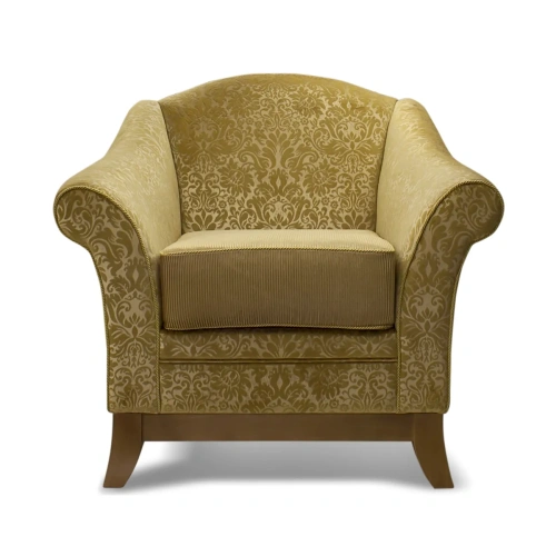 Кресло в классическом стиле Arles темно-коричневое. Ножки из массива бука. ID-2