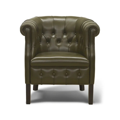 Кресло классическое Hugo благородный оливковый цвет. ID-2