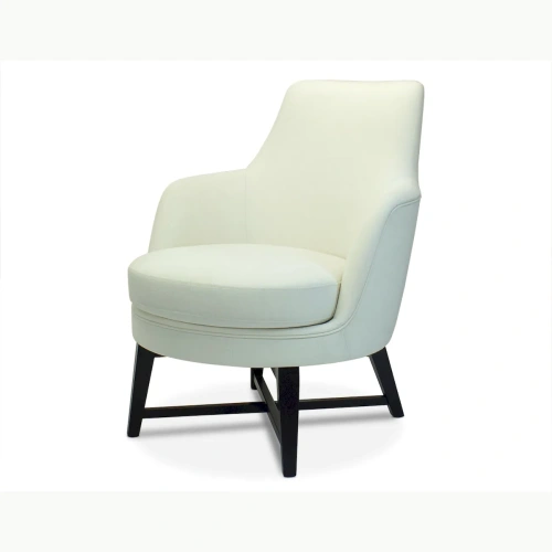 Кресло Melz кожаное белое