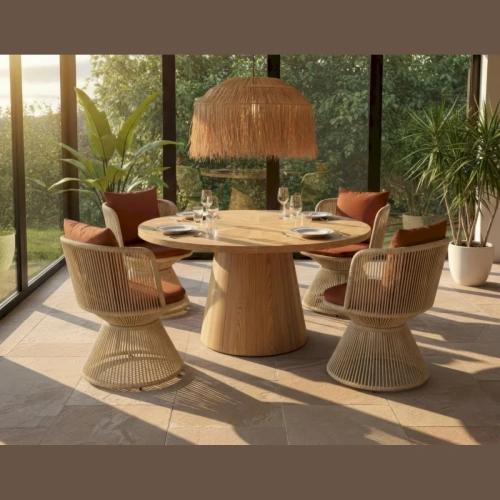 Кресло для террасы из ротанга с видом на сад Bacara