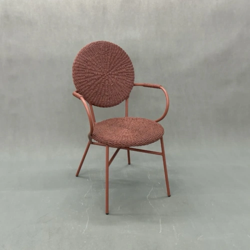 Стул для летнего кафе с плетеным сиденьем Дуглас