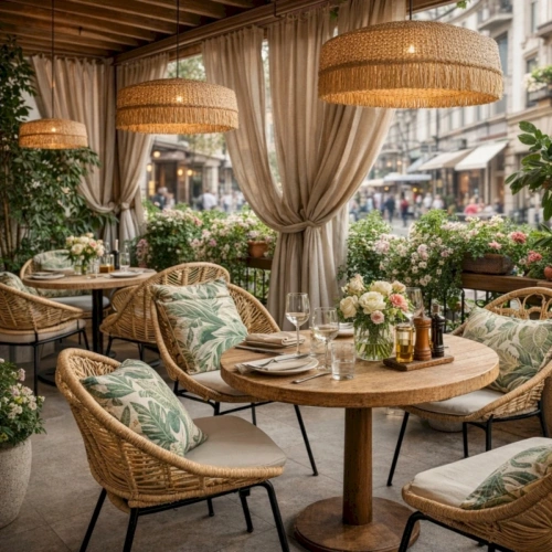 Кресло садовое искусственный ротанг купить для обустройства уличной веранды ресторана