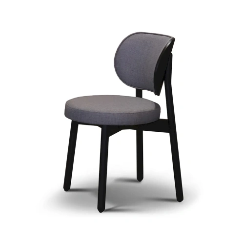 Стул Chloe wood черный с мягкой обивкой. Материал основания Бук. ID-7