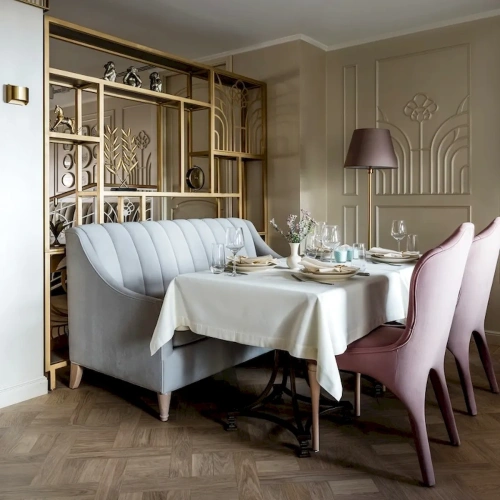 Кафе Александр. Диван Leon и Стулья Morelato. Классика, Итальянский стиль, Тиффани, Ар-деко 