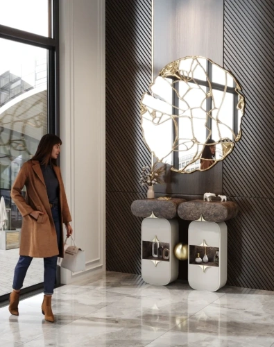 Элегантная двусторонняя консоль, где строгость классических форм встречается с роскошью ар-деко