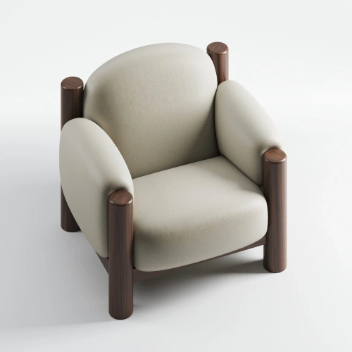 Кресло “Луизиана” массив финского дуба с тонировкой и покрытием и натуральная итальянская кожа мелкой зернистости Toscana