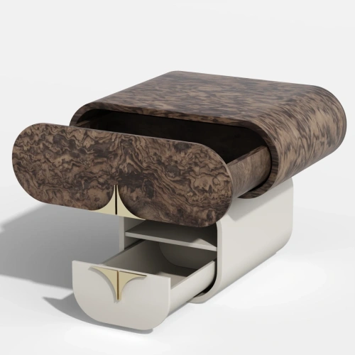 Прикроватная тумбочка "Лос-Анджелес" - Двухъярусная композиция из соединенных модулей