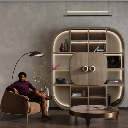 ксклюзивный стеллаж с smart-подсветкой переосмысливает традиционное хранение, превращая его в арт-объект