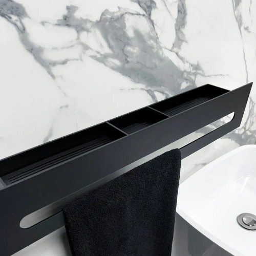 Полка MyOry Towel Civet с вырезом для полотенца, несколькими отсеками и сливными отверстиями