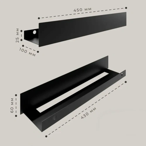 Комплект полок MyOry Serene 2 шт с прорезью для полотенца