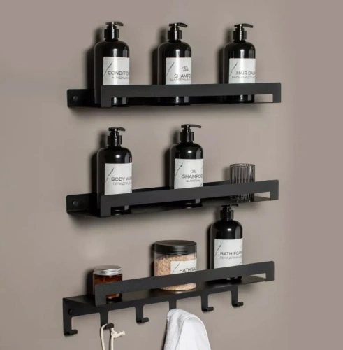 Комплект полок MyOry Vivid 3 шт | Полки с бортиками и крючками