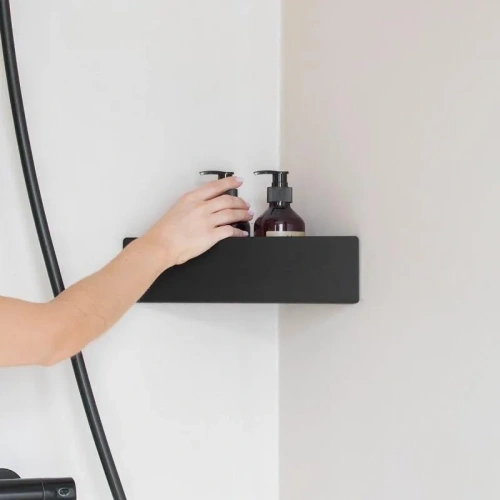 Угловая металлическая полка MyOry Corner One для душевой кабины или ванной комнаты