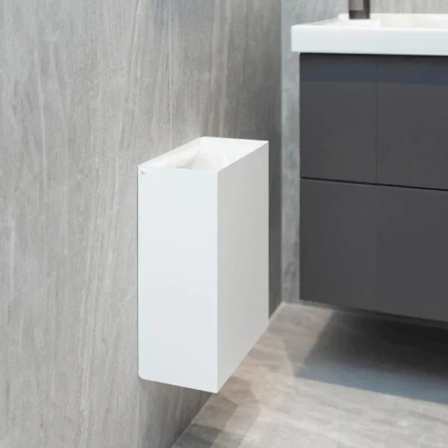 Подвесное металлическое ведро для мусора MyOry TrashBox Two белого цвета