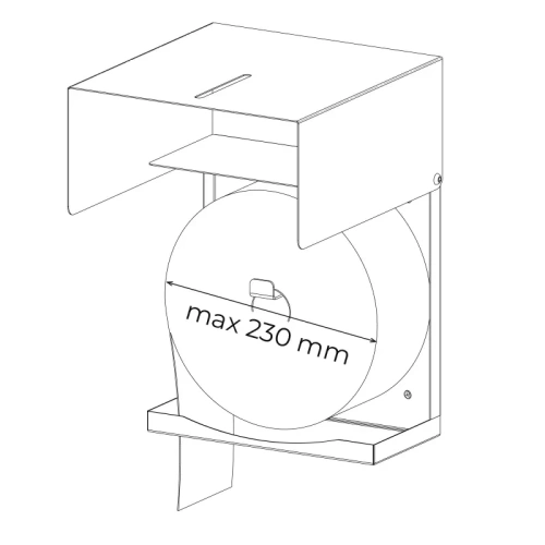 Чертеж-схема держателя для большого рулона туалетной бумаги MyOry Paper One