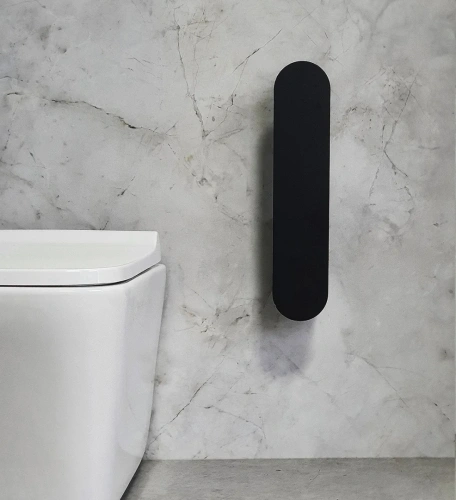 Подвесной держатель для туалетного ёршика MyOry BrushRound с защитной стенкой | Комплект с ёршиком