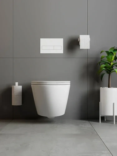 Компактный держатель для туалетной бумаги MyOry Gleam | Белый | Классический дизайн | Для ванной и туалета