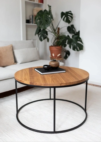 Дизайнерский стол MyOry Onyx Wood - металлический каркас и столешница из массива дерева