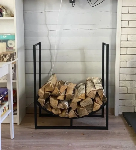 Металлическая дровница MyOry Ambi для хранения дров у камина, в бане или на улицы 