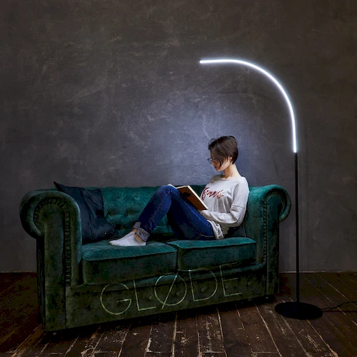 Свечение LED ленты торшера NellOsmo, цветовая температура 3000-6000 К, эффект парящего света