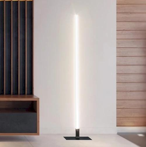 Ваш интерьер украсит оригинальный торшер черный - 140 см - матовое стекло с трещинами "Lightsabre -".  Каталог мебели из России - AdtPro. Id-6