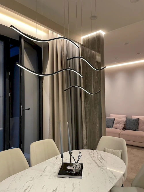 Изготовленная нами мебель на заказ - потолочные светильники. люстра wave производство glode "Lamp" несомненно станет предметом интерьера, на который невозможно будет не обратить внимание. Каталог мебели из России - AdtPro. Id-3