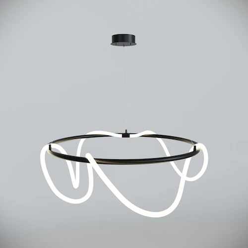 Ваш интерьер украсит оригинальный потолочные светильники. люстра черный производство glode "Anake ring -".  Каталог мебели из России - AdtPro. Id-1
